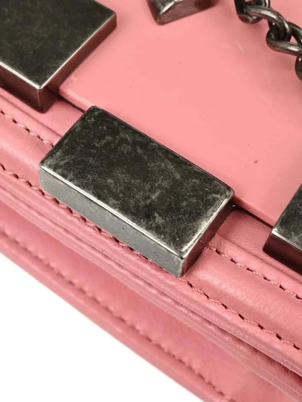 Chanel Pink Lambskin Boy Brick Flap Bag Shoulder Bag NQ04837